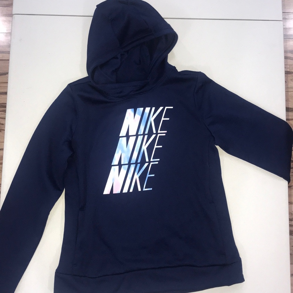 Ladies Cute Navy Blue Nike Sweatshirt Size XL